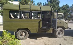 Delivery to Altyn-Arashan by GAZ-66 4wd ex-USSR truck
